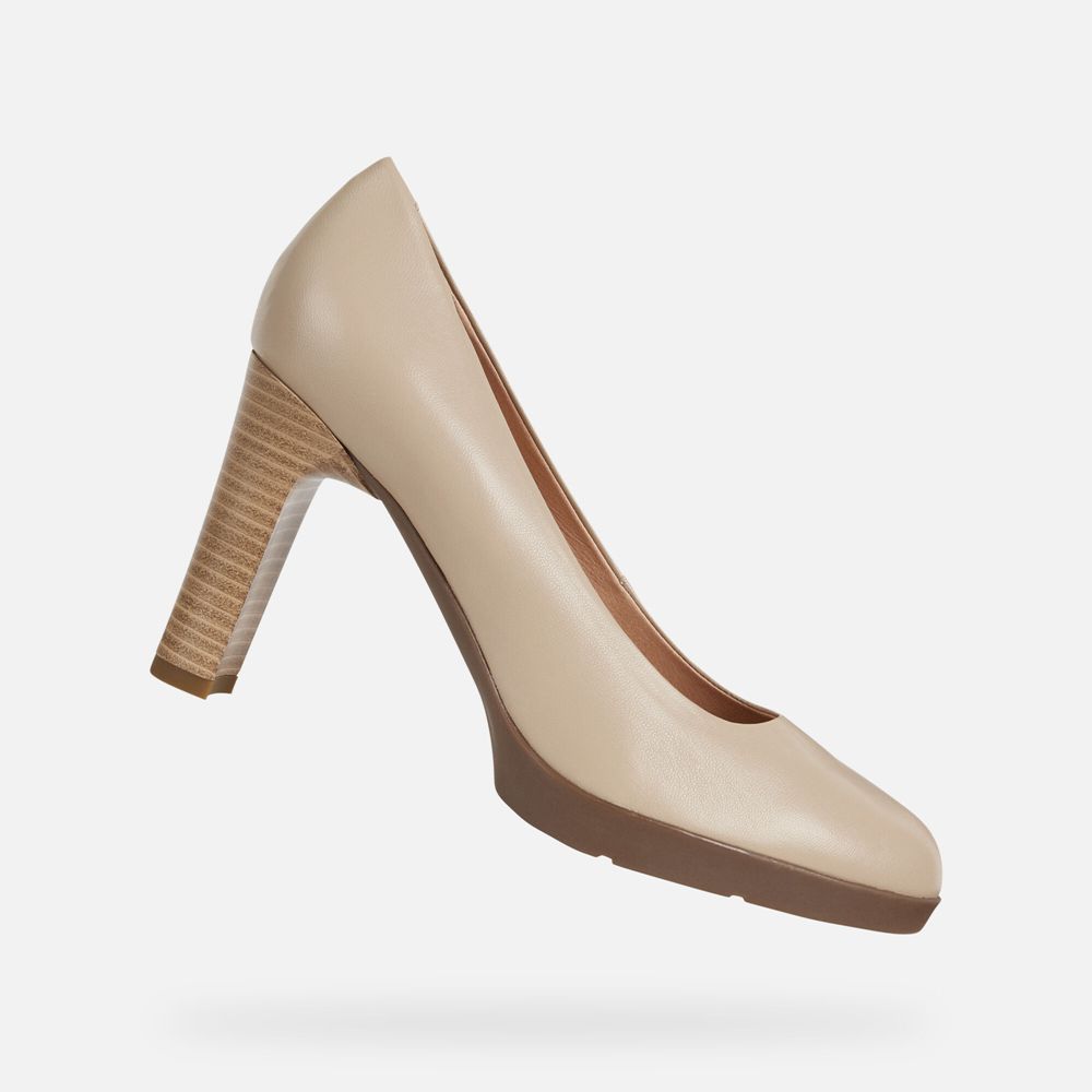 Geox Bayan Stiletto Ayakkabı Bej Rengi - Annya - CVS-072895